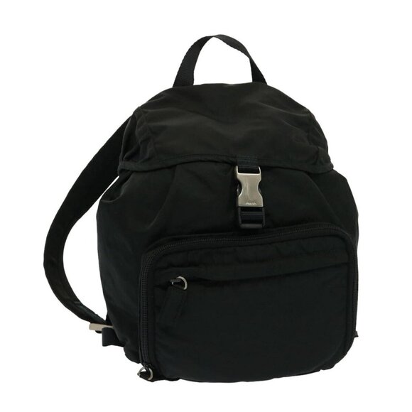 PRADA Shoulder Bag Nylon Black Auth yk13259 - Picture 1 of 15